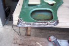Spot welds on the replacement door sill parts Spot welds on the replacement door sill parts